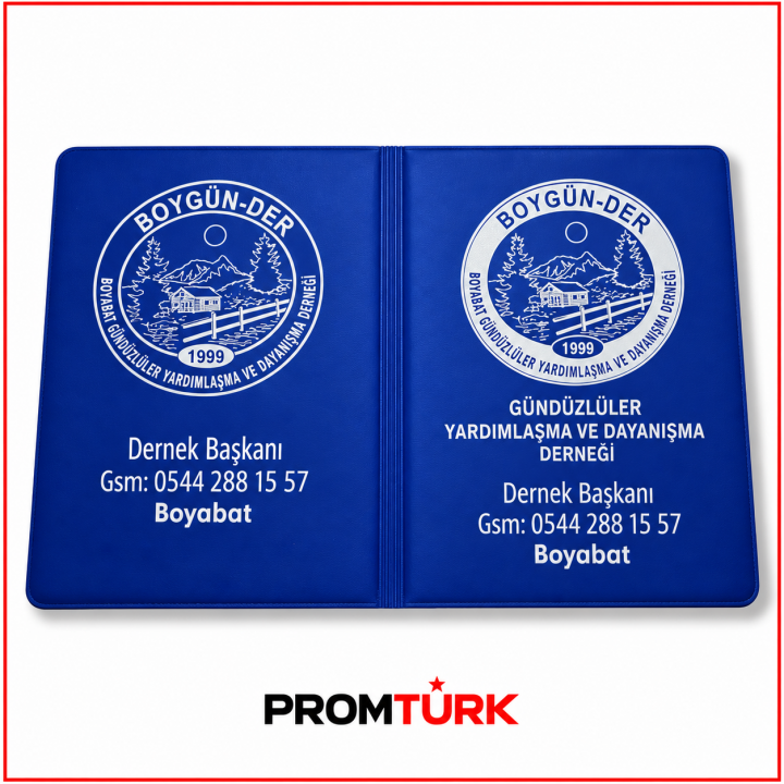Mavi Logo Baskılı Biala Promosyon Ruhsat Kabı